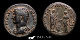 Hadrian bust left Bronze Sestertius 25.65 g., 31 mm. Rome 130-138 A.D. Good very fine