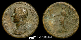 Hadrian, bust left Æ Orichalcum Sestertius 23,30 g., 32 mm. Rome 117-138 A.D. Good very fine