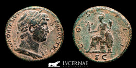 Hadrian Bronze Sestertius 26,12 g., 32 mm. Rome 126/7 AD. Good very fine