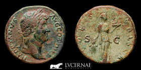 Hadrian 117-138 A.D. Bronze Sestertius 22,57 g., 30 mm. Rome 130-138 A.D. Good very fine