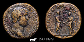 Hadrian 117-138 AD. Bronze Sestertius 27,03 g., 30 mm. Rome 133/5 A.D. Good very fine