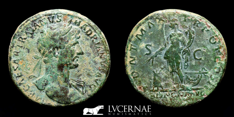 Roman Empire - Hadrian (117-138 A.D.) Ӕ Sestertius. Rome, AD 118. 

IMP CAESAR T...