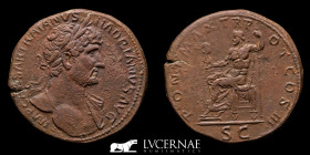 Hadrian Bronze Sestertius 27,06 g., 34 mm. Rome 117-138 AD. Good very fine