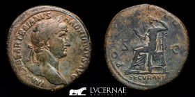 Hadrian Bronze Sestertius 27,60 g., 34 mm. Rome 119/21 AD Good very fine