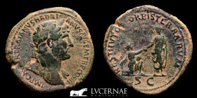 Hadrian Bronze Sestertius 24.45 g., 36 mm. Rome 120-121 A.D. Good very fine