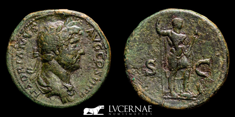 Roman Empire - Hadrian (117-138 A.D.) Æ Sestertius (26.66g, 34mm.). Rome, AD 130...