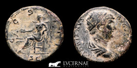 Hadrian (117-138 AD.) Bronze Dupondius 10,93 g., 26 mm. Rome 126-127 A.D. Good very fine