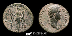 Hadrian Bronze Dupondius 11,67 g., 27 mm. Rome 128/9 AD. Good very fine