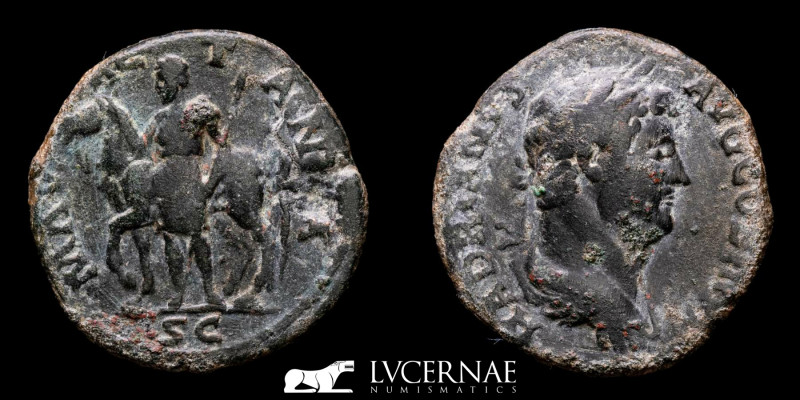 Roman Empire - Hadrian (117-138 A.D.) Æ As. Rome, AD 130-133. 

HADRIANVS AVG CO...