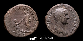 Hadrian Bronze As 14,41 g., 26 mm. Rome 117-138 A.D. Good very fine