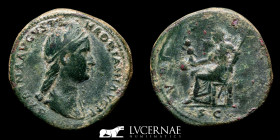 Sabina Bronze Sestertius 23.11 g., 33 mm. Rome 133-135 A.D. Good very fine