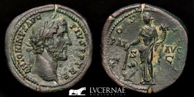 Antoninus Pius Bronze Sestertius 26.58 g., 34 mm. Rome 138-161 A.D. Good very fine