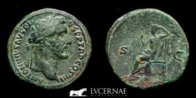 Antoninus Pius Bronze Sestertius 22.05 g., 32 mm. Rome 145-161 A.D. Good very fine