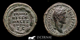 Antoninus Pius Bronze As 11.08 g., 28 mm. Rome 147-148 A.D. Good very fine