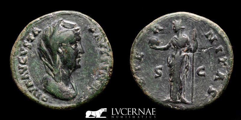 Roman Empire - Diva Faustina I (wife of A. Pius) Æ As (7.59g, 26mm.). Rome, afte...