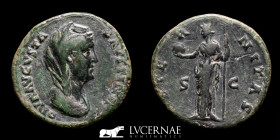 Diva Faustina I  Bronze As 7.59 g., 26 mm. Rome +141 A.D. Good very fine