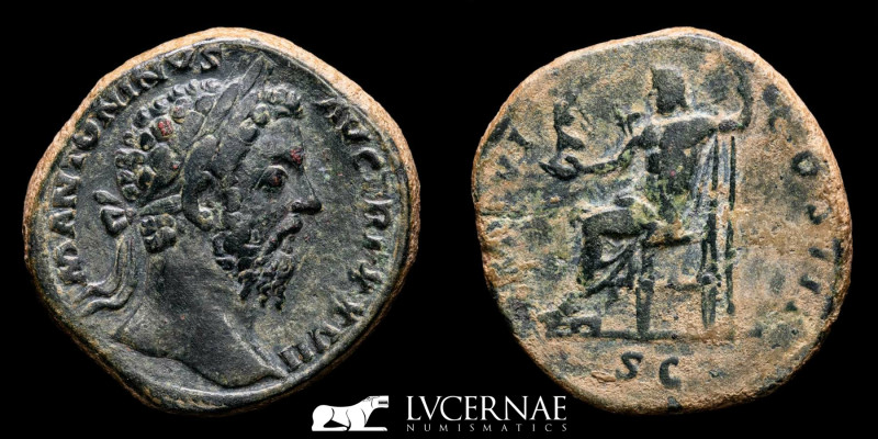 Roman Empire - Marcus Aurelius (161-180 A.D.) Æ Sestertius. Rome, AD 173. 

M AN...