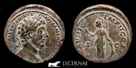 M. Aurelius Bronze Sestertius 23.78 g., 33 mm. Rome 163 AD Good very fine