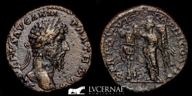 Lucius Verus Bronze Sestertius 20.60 g., 30 mm. Rome 165/6 A.D. Good very fine