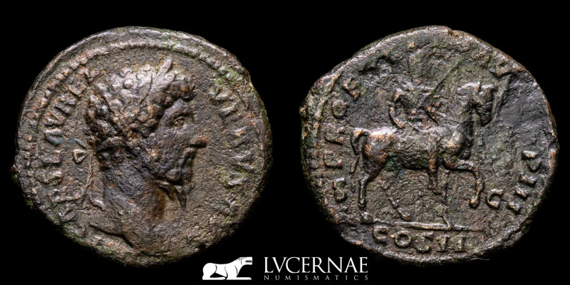 Roman Empire - Lucius Verus (161-169 A.D.) Æ As. Rome, AD 162-163.

[IMP C]AES...