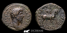 Lucius Verus Bronze As 11.30 g., 27 mm. Rome 162 AD Good very fine