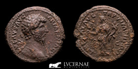 Lucius Verus Bronze As 12,20 g., 26 mm. Rome 164-165 AD Good very fine