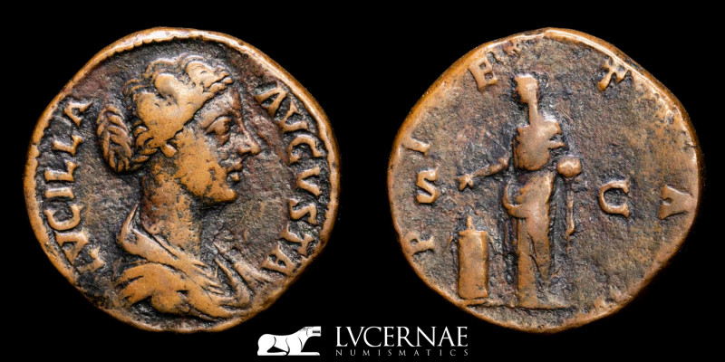 Roman Empire - Lucilla (daughter of M. Aurelius) Æ Sestertius. Rome, AD 161-169....
