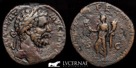 Septimius Severus Bronze Sestertius 21.31 g., 28 mm. Rome 193-211 A.D. Good very fine
