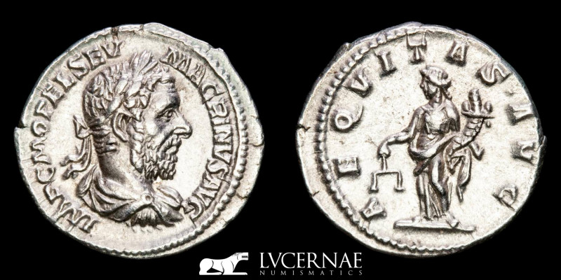 Roman Empire - Macrinus (217-218 AD). Silver Denarius (2.76 g. 20 mm.), Rome.

I...