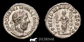 Macrinus Silver Denarius 3.01 g. 19 mm. Rome 217-218 A.D. Extremely fine (EBC+)