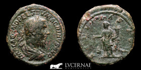 Macrinus Bronze Sestertius 24.16 g., 32 mm. Rome 217-218 A.D. Good very fine