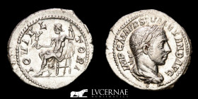 Severus Alexander Silver Denarius 2,88 g., 21 mm. Rome 225 AD  AU (About Uncirculated)