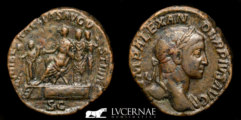 Roman Empire - Severus Alexander 222-235 AD. Æ Sestertius. Rome, AD 229. 

[I]MP...