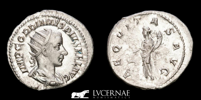 Roman Empire - Gordian III, 238 - 244 AD. - Silver antoninianus, Rome mint.

I...