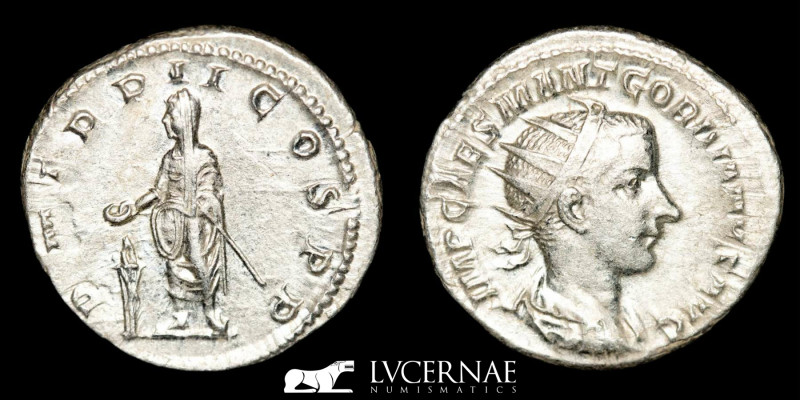 Roman Empire - Gordian III (238-244 A.D.). Silver antoninanus (4,13 g. 22 mm.). ...