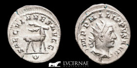 Philip II Silver Antoninianus 3.97 g 24 mm. Rome 244-249 A.D. Near Extremely fine. Original shine.