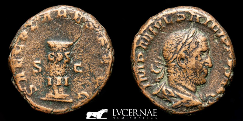 Roman Empire - Philip I (244 - 247 A.D.), bronze Dupondius (11.14 g. 24 mm), Rom...