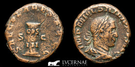 Philip I Silver Dupondius 11.14 g. 24 mm Rome 249 A.D. Good fine (MBC)