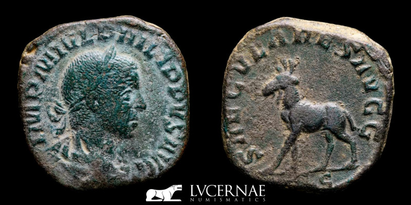 Roman Empire - Philip II (247-249 A.D.) - Bronze sestertius (18.87 g • ⌀ 28 mm) ...