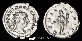 Decius Trajan Silver Antoninianus 3.03 g., 23 mm. Rome 249 AD Uncirculated. Original shine