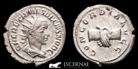 Herennius Etruscus Silver Antoninianus 3.37 g, 23 mm Rome 250 A.D. Good very fine