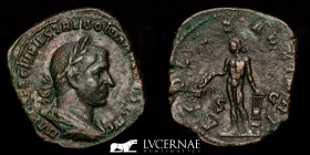 Trebonianus Gallus Bronze Sestertius 15.41 g., 31 mm. Rome 251/3 AD. Good very fine