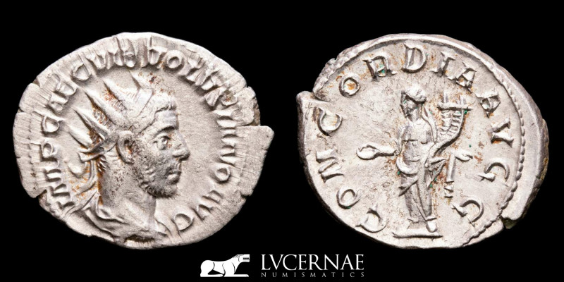 Roman Empire - Volusian, silver antoninianus (3.15 g. 23 mm.). Minted in Rome, A...