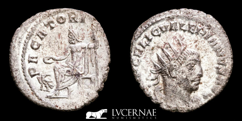 Roman Empire - Valerianus I (A.D. 253-260) silvered antoninianus (3,40 g., 21 mm...
