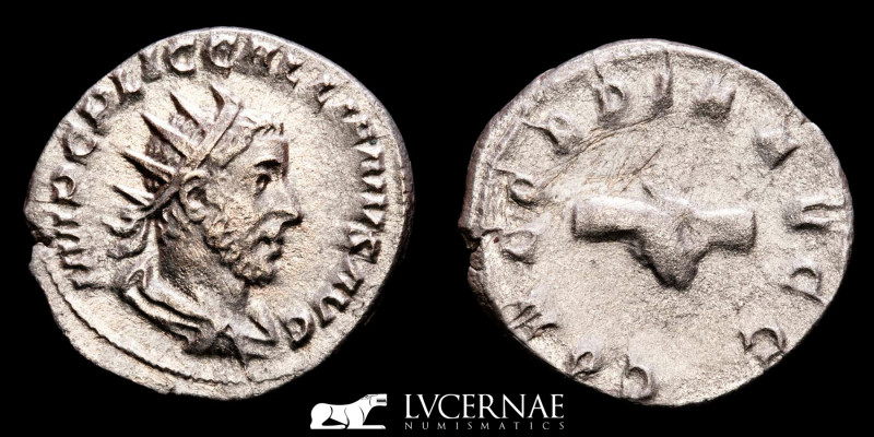 Roman Empire - Gallienus joint reing with Valerian I (253-260 A.D.) Silver anton...