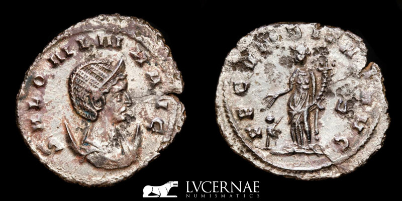 Roman Empire - Salonina during the Gallienus sole reign (260-268 A.D.) silvered ...