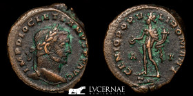 Diocletian Æ Bronze Æ Large Follis 10.95 g., 27 mm. Trier 296-297 AD Good very fine (MBC)