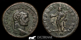 Diocletian Æ Bronze Æ Large Follis 8.99 g., 27 mm. Trier 296/7 AD Good very fine (MBC) Hole