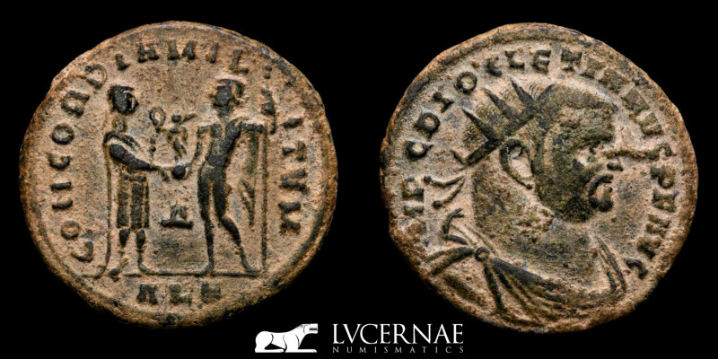 Roman Empire. - Diocletian (284-305 A.D.). Radiate Fraction (4.01 g., 21 mm.). A...