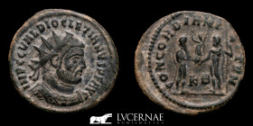 Diocletian  Æ Bronze Æ Radiate 2.89 g., 21.5 mm. Cyzicus 284-305 A.D. Good very fine